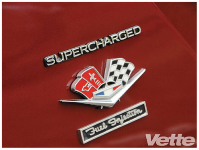 supercharged corvette badge